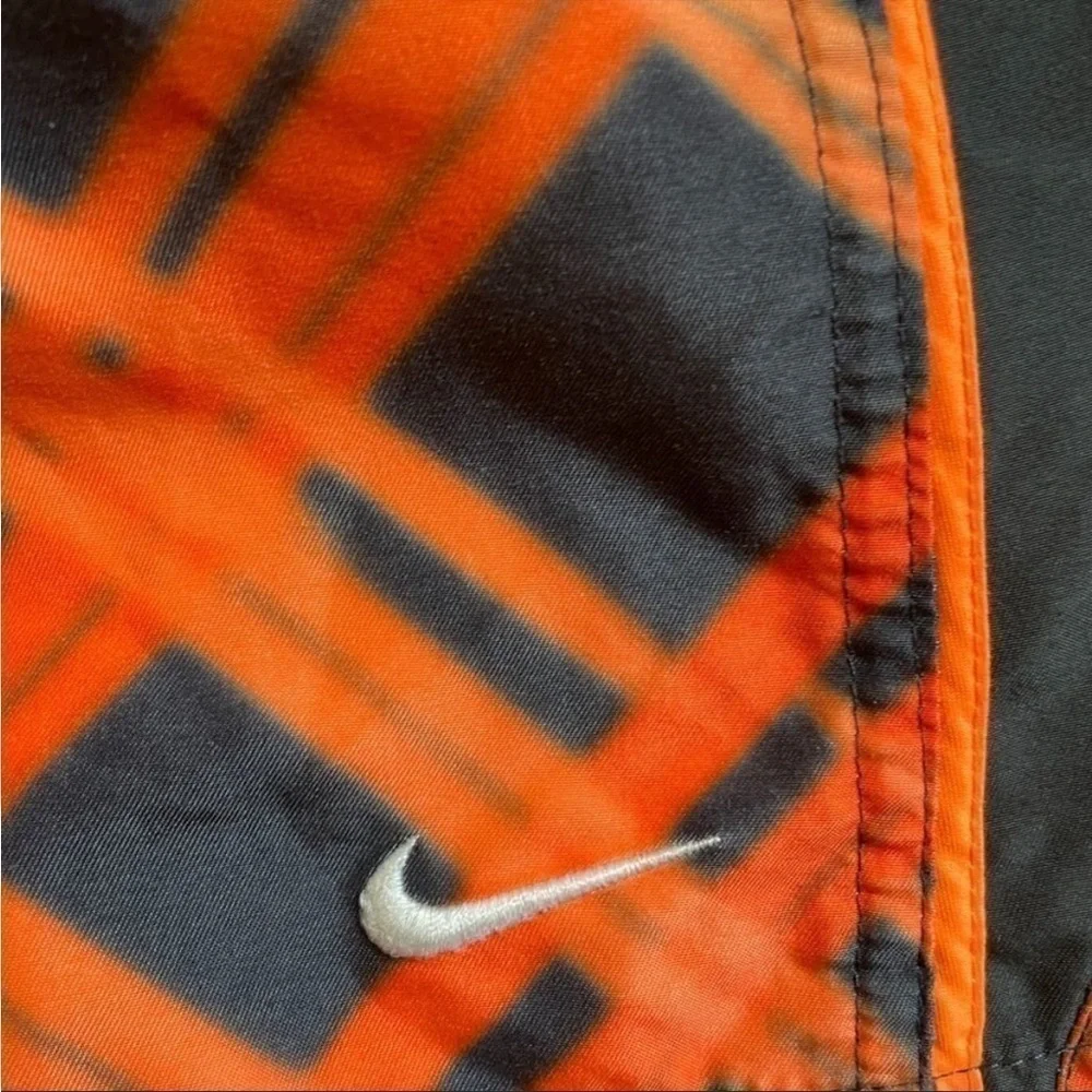 Nike Boys Small Orange and Black Swim Trunks